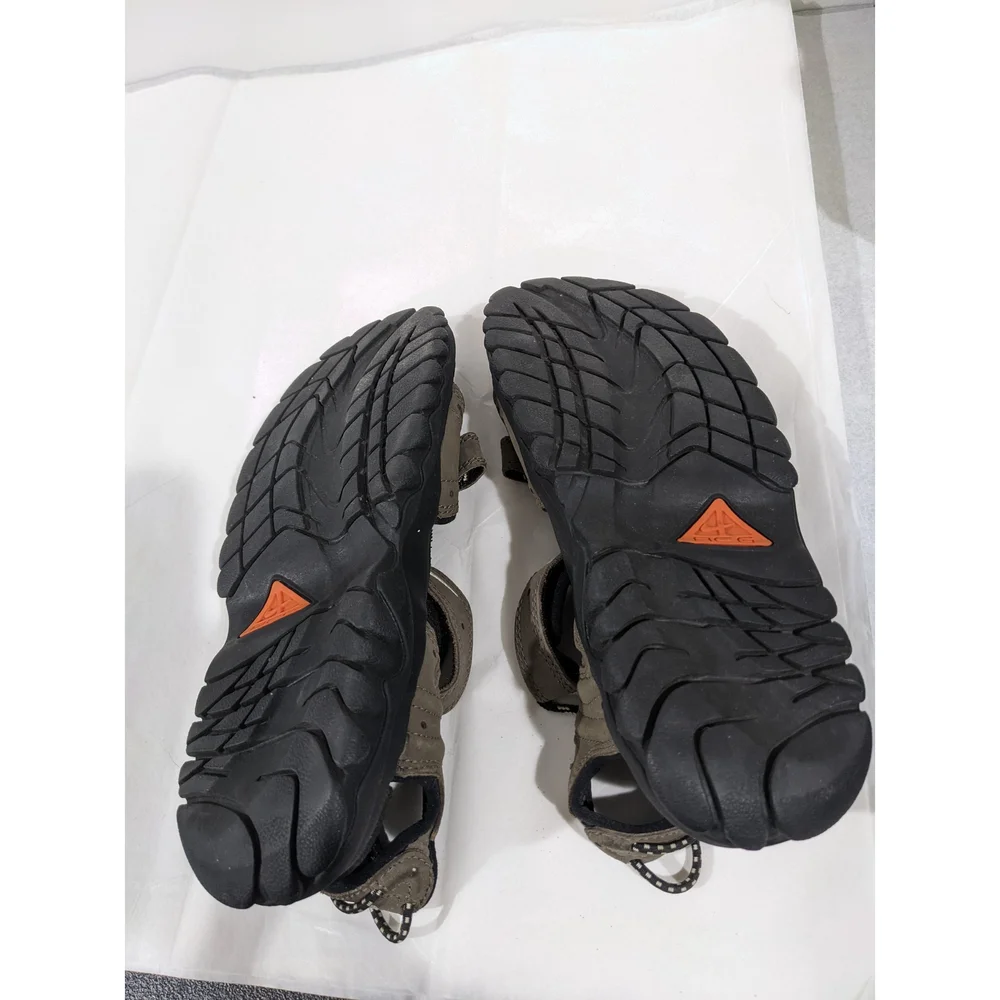 Vintage Nike ACG Y2K Brown Men's Sandals Size 7 - Picture 4 of 9